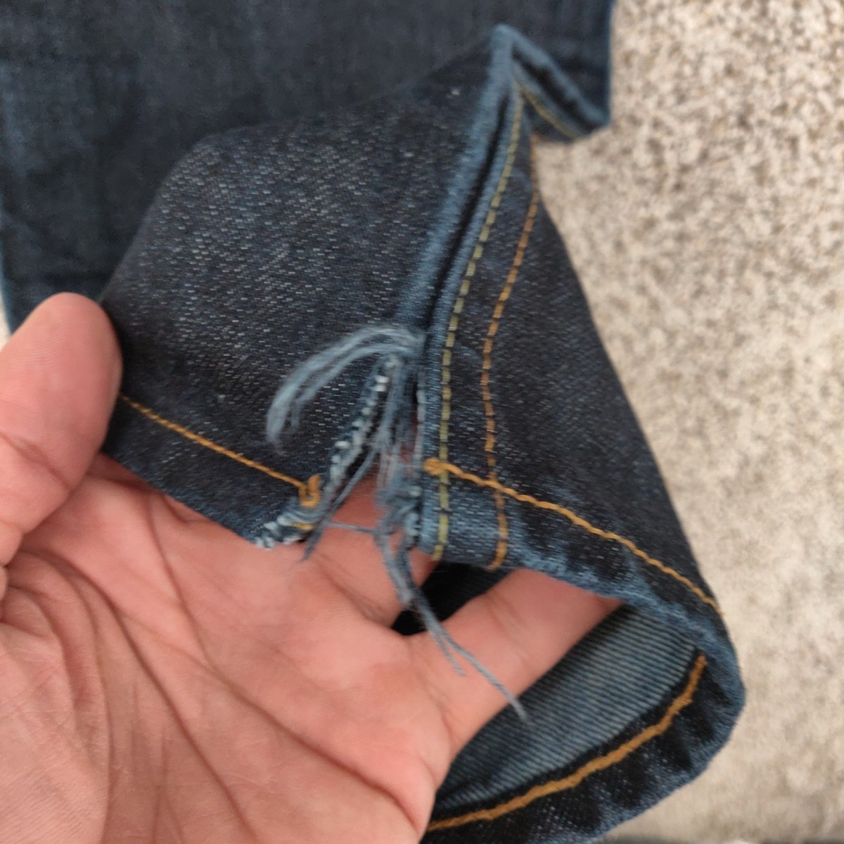 Evisu Jeans 34x34 Dark Blue Denim Painted Tiger Dragon Osaka Japan