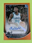 2025-26 Bowman Chrome Brandon Miller Auto Orange Geometric Refractor #'d /25