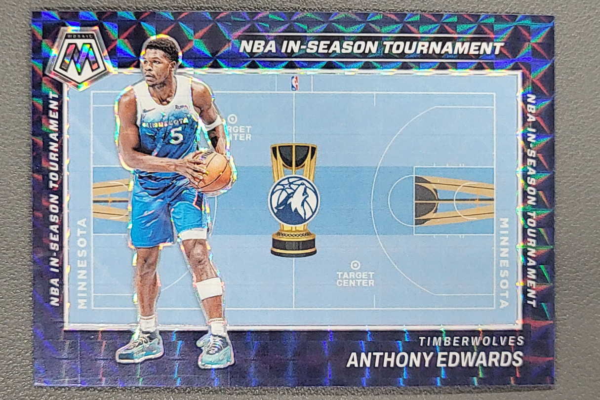 2023-24 Panini Mosaic Anthony Edwards NBA In-Season Tournament Prizm #8 SSP