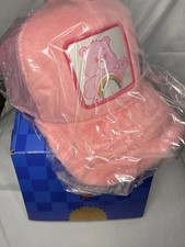 OVERLORD CARE BEARS LOVE A LOTS BEAR TRUCKER HAT PINK FUZZY SNAPBACK 0