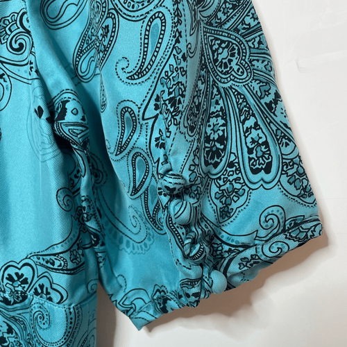 Juicy Couture türkis Paisley halbe Knopfleiste Kleid Größe 4 - Bild 7 von 8