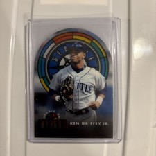 1996 Leaf Studio Stained-Glass Stars Ken Griffey Jr  Seattle Mariners MLB🔥2/12