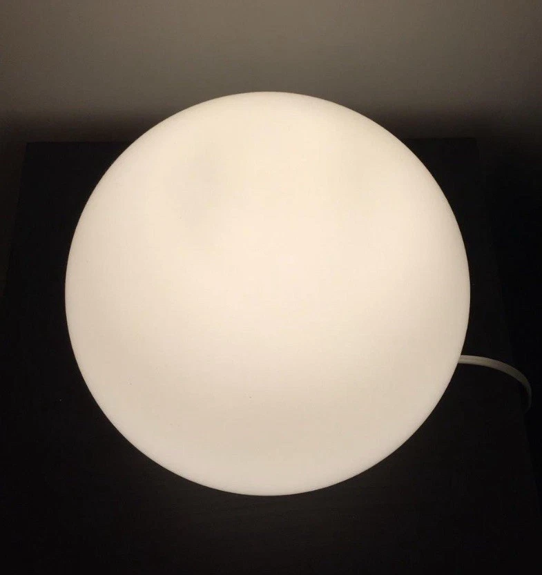 Pair Of FADO IKEA Table Lamps 3061843 White Globe Scandi Design Lights 10” Ball - Image 2 of 4
