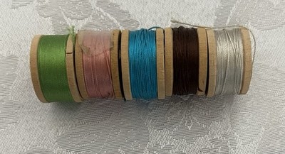 Vintage Coats & Clark & Belding Corticelli Silk Twist Thread Size D Wood Spools