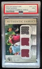 2004 SP Signature Tiger Woods Triple Authentic Fabrics GU Jersey #16/50 PSA 9