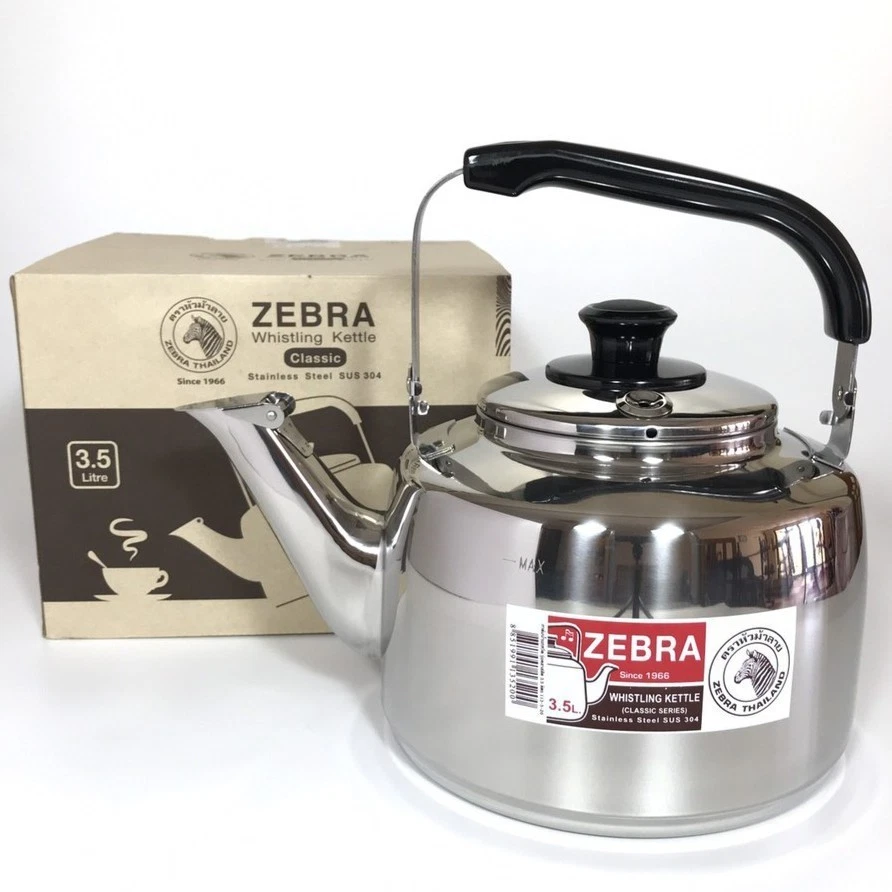 Zebra Thailand Stainless Steel 23cm 3.5 L Classic Stove / Camp Whistling Kettle
Opens in a new windo