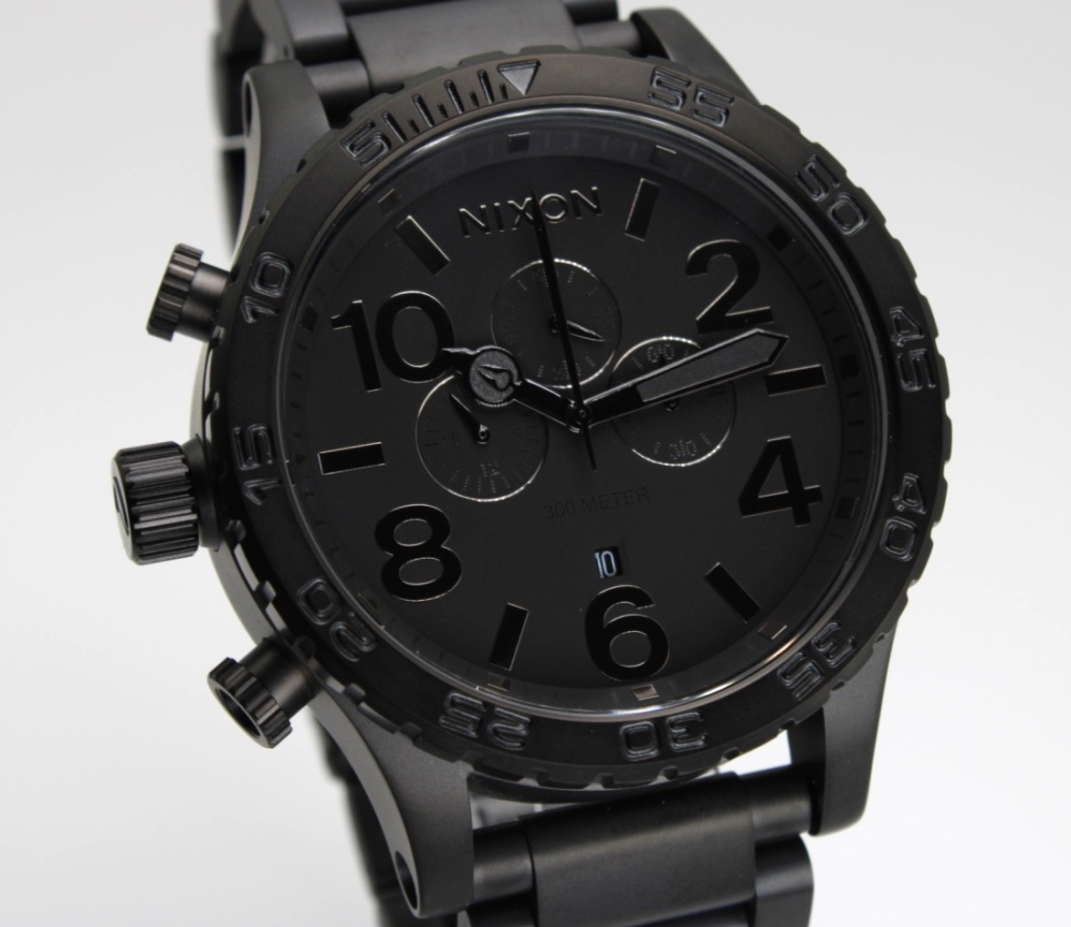 NIXON 51-30 Chrono A1389-3086-00 Matte Black Man's Watch 51mm | eBay