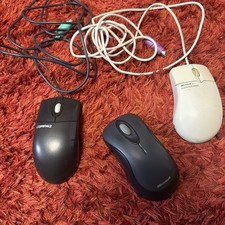 Lot Of 3 Microsoft Gateway Compact Computer Mice Mouse - Wired Wireless