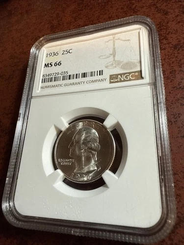 1936 Washington Silver Quarter MS66 NGC