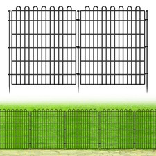 10 Panels No Dig Decorative Garden Fence for Yard, 32 in H X 23.6 ft L Anim...