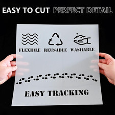 12Pcs 7mil Blank Stencil Sheets, 12 x 12 inch Mylar Template Stencil Material...