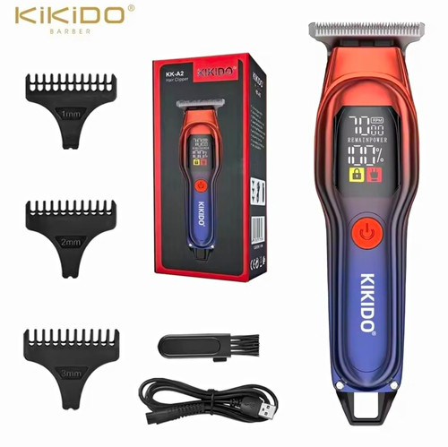 KIKIDO KK-A2 Cordless Hair Clipper T-Blade USB Rechargeable Trimmer 1-3mm
