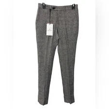 NWT Manuel Ritz Pants Linen Wool Blend Trousers EU 44 US 29 Medium Lightweight