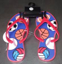NWT Kid's Size 13 Sports Flipflops BB B Sole Selection Brand 7.75" 19.7cm PVC