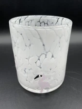 Anthropologie Tropical Icon Juice Glass Flamingo 18.5 Oz. 4.3”x3.5” NIB