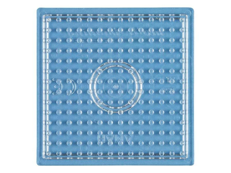 Stiftplatte für Midi Bügelperlen, Quadrat (klein) Transparent 5mm Hama