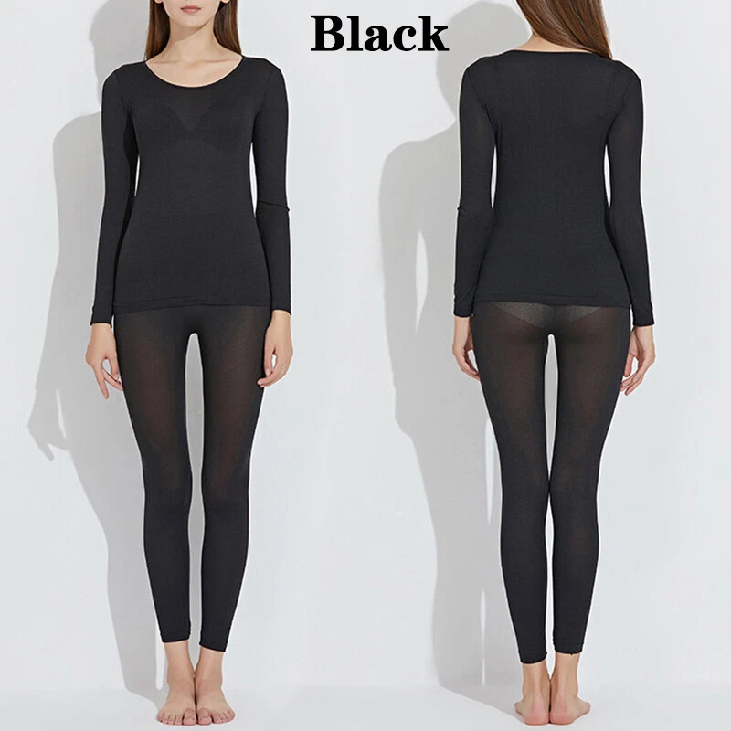 Women Men Ultra-thin Winter Long Thermal Underwear Set Thermo Winter Clothes