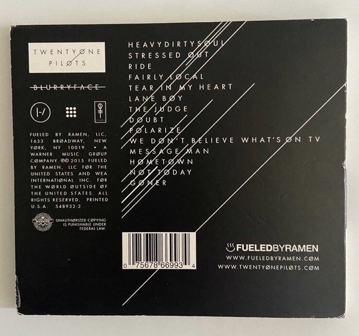 Twenty One Pilots SIGNED Blurryface CD By Tyler Joseph And Josh