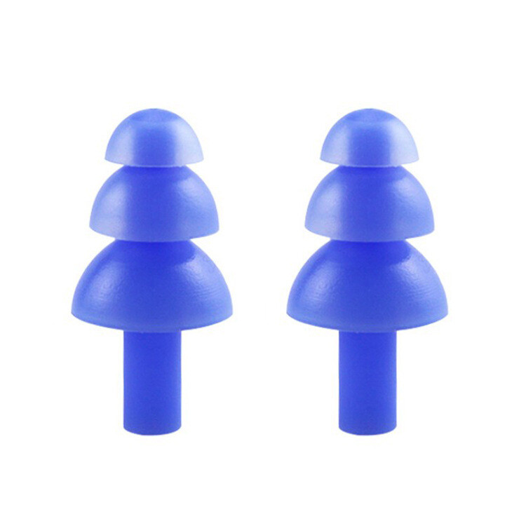 Swimming earplugs with waterproof three-layer silicone protective earplugs