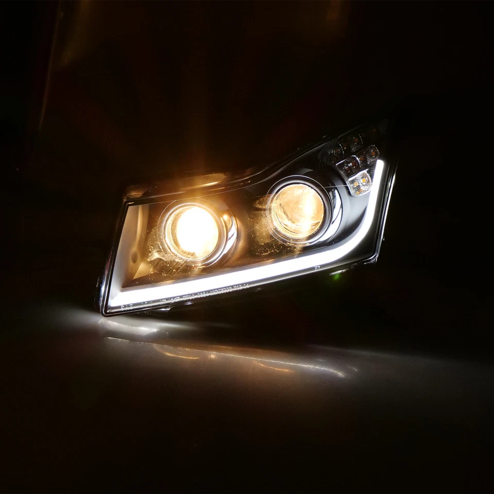 Par de faros LED para 11-15 Chevy Cruze 2011-2015 proyector barra incandescente Foto 2 de 4