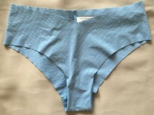 VS Victoria's Secret Cheeky Panties M Blue with Silver Shimmer NWOT