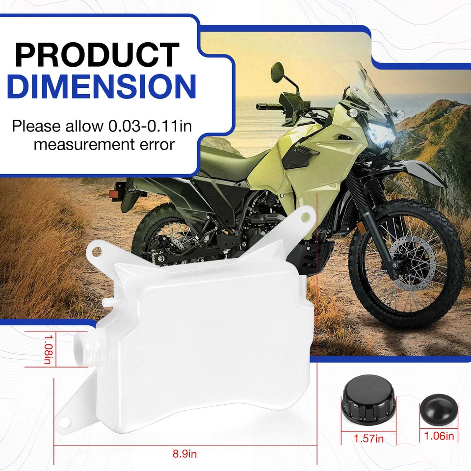 1987 - 2010 FOR KAWASAKI KLR650 COOLANT WATER TANK RESERVOIR BOTTLE TANK - Imagem 4 de 4