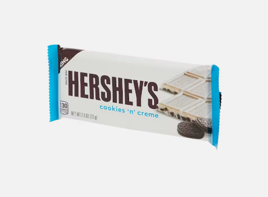 Sｔｅｌｌａ ８８ vintage hershey college 4 x Hershey's Cookies 'n' Creme White Chocolate Bar Candies Sweets