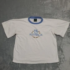 Vintage Australia Koala Shirt Large White Embroidered Tourist Single Stitch Y2K