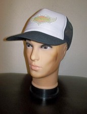 Vtg HARLEY Diamond WINGS Snap-Back BASEBALL CAP Biker TRUCKER Hat~MADE IN USA
