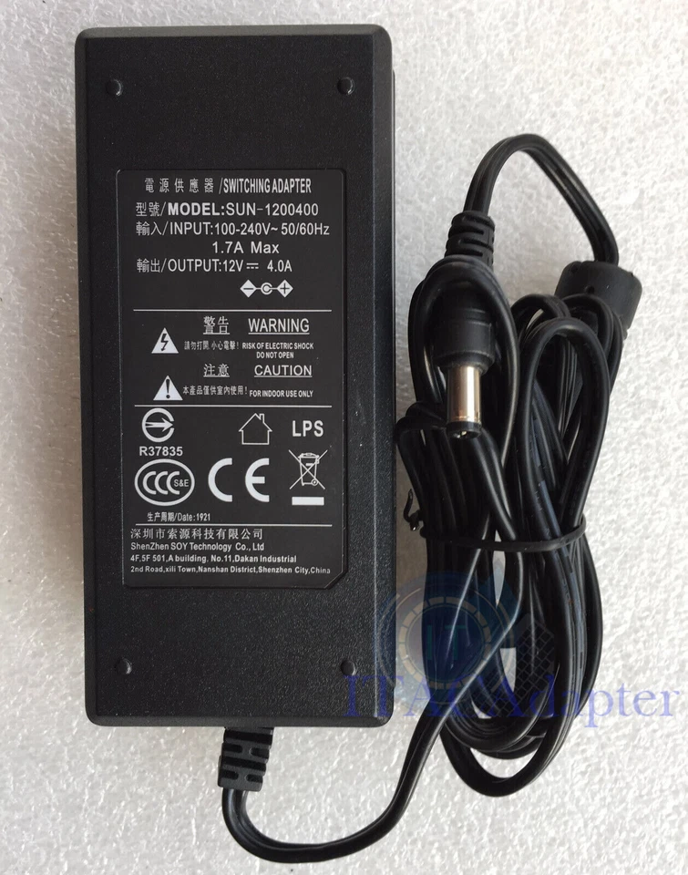 New Original OEM 12V 4A AC/DC Adapter for MSI Optix MAG270VC2 (3CB3) LCD Monitor - Image 2 of 4