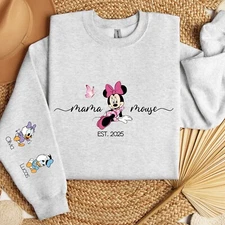 Custom Mama Mouse Sweatshirt Disney Mom Crewneck - Personalized Mom Sweatshirt