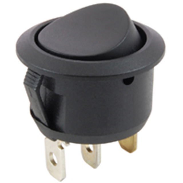NTE Electronics 54505 SnapIn Round Hole Rocker Switch without Legend