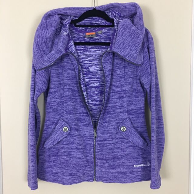 Merrell Women’s Fleece Zip Up Hoodie Jacket Size S Space Purple | eBay