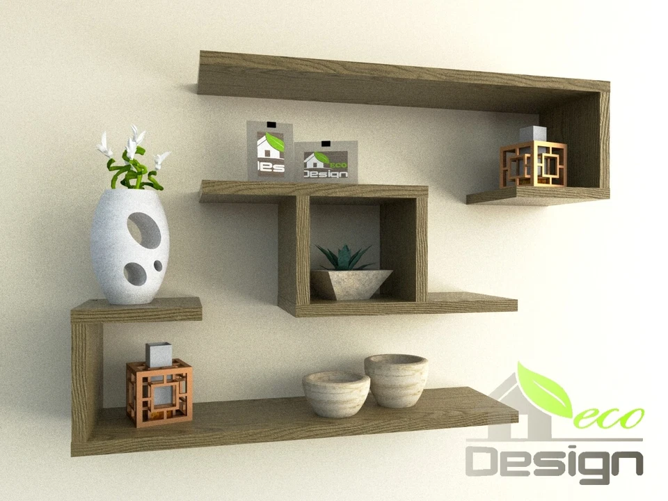 mensole da parete in legno cubo design galaxya vari colori - Immagine 3 di 4