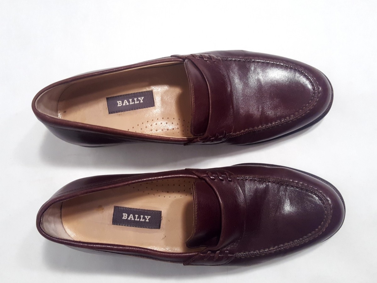 NEW Bally Brown Tedor Leather Loafers SZ 7.5 Switzerland $700 Vintage BALLY of SWITZERLAND Dark Brown Slip on Parawet  main image 2