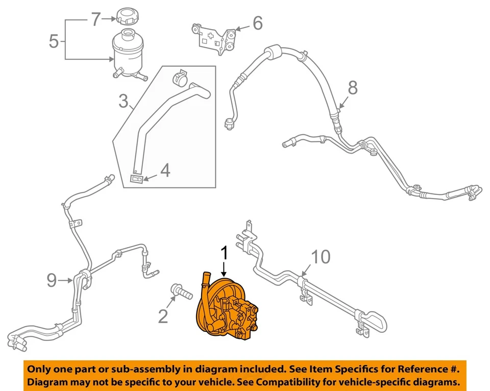 Used Power Steering Pump fits: 2016 Kia Sedona hydraulic Grade A - Image 3 of 4