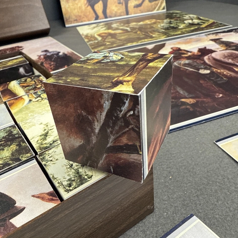 Rompecabezas de 6 caras 42 bloques de madera 12,75"x10,75" tema de la Guerra Civil Unión vs Confederado Foto 3 de 4