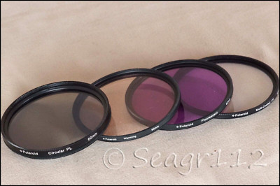 Polaroid 62mm 4 Filter Kit (MC-UV/CPL/Warming/FLD) - Mint w/ Case