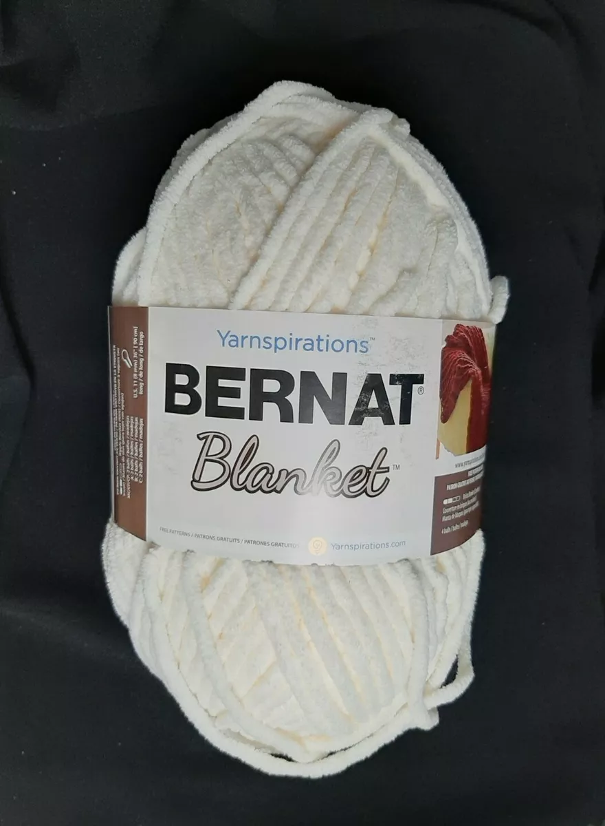 Bernat Blanket Yarn Big 10.5 oz Skein in Vintage White (Cream) No Dye Lot