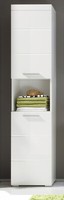 Badschrank Hochschrank Weiß Hochglanz 2-TüRig Badezimmer Bad MöBel 37X190 Amanda