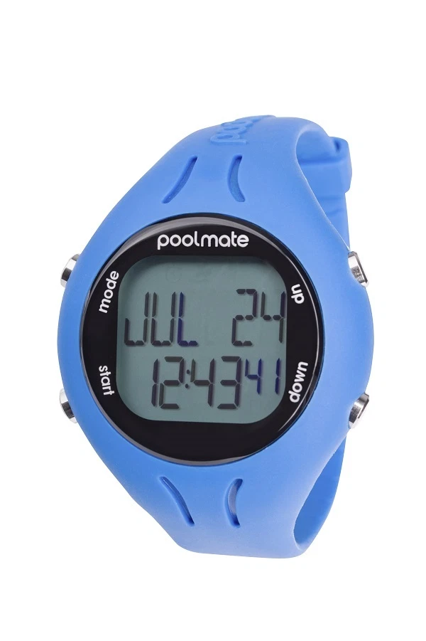 NEW Swimovate PoolMate 2 BLUE Swimming Computer Lap Counter Watch