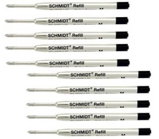 10 Refills for Montegrappa Ballpoint Pens - BLACK Medium, Made in Germany