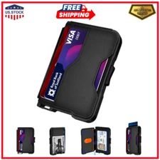 Wallet for Men Slim for with Money Clip Pop Up Card Case RFID Blocking Bifold