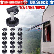 1/2/4/6/10x Caravan Window Stay Lock Replacement Repair Kit Knob Black Motorhome
