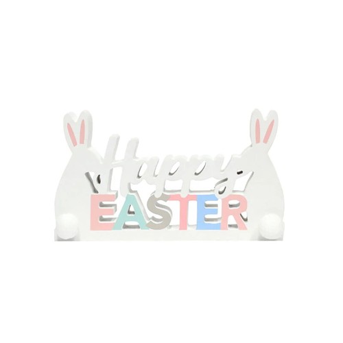 Splosh Happy Easter Rabbit Bunny Block Word Wooden Ornament - Bild 2 von 3