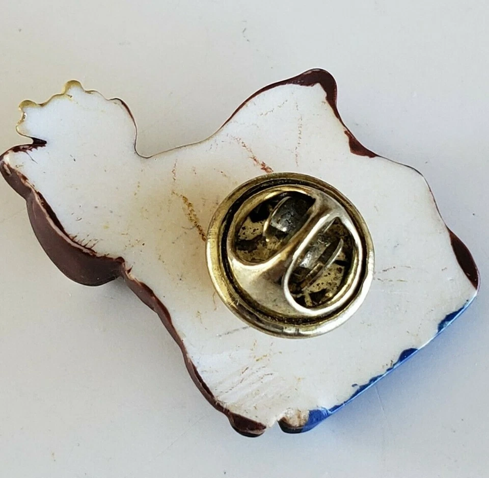 Pin de corbata de solapa de resina de reno ciervo Buck vintage 1-3/16" Foto 4 de 4