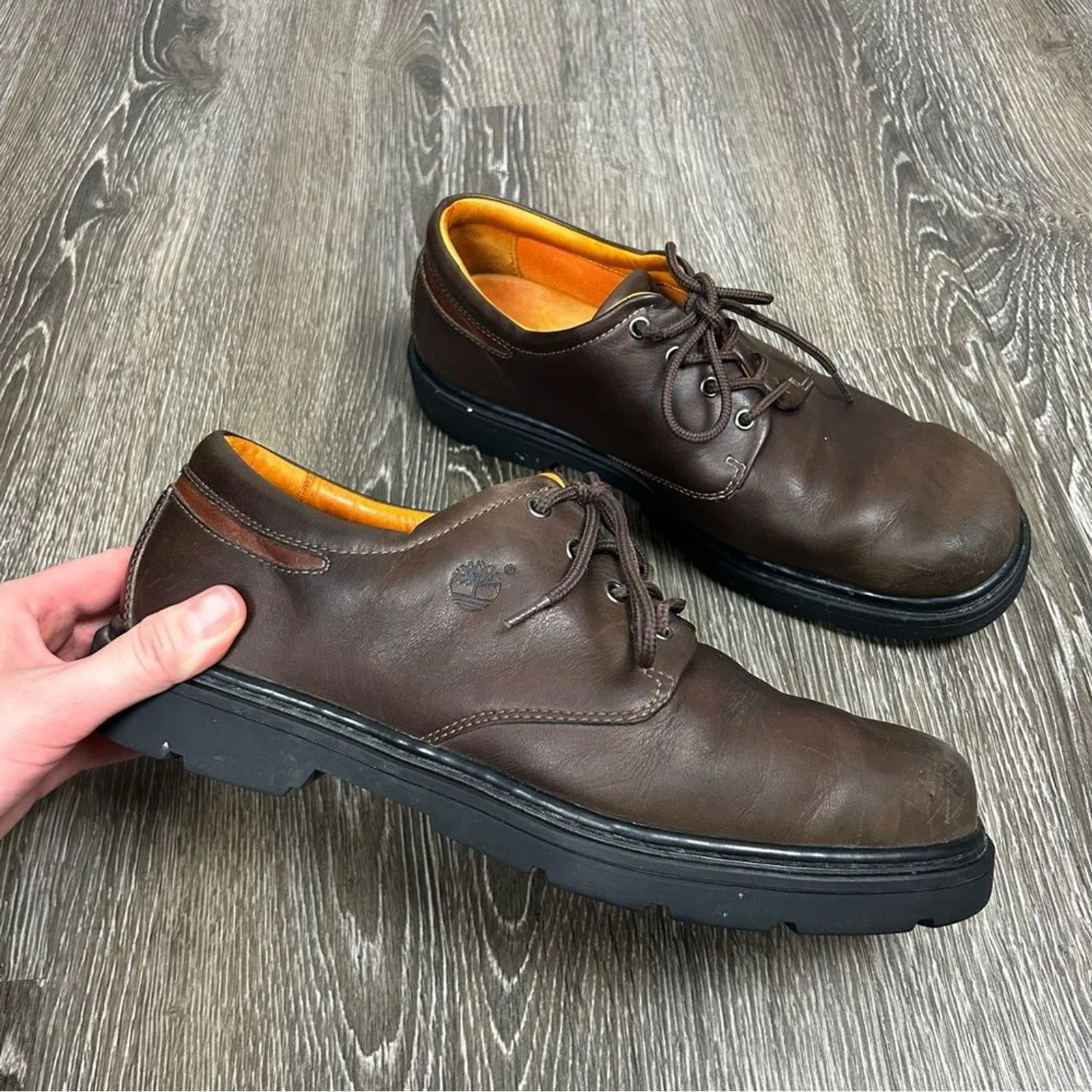 Scarpe Oxford impermeabili da uomo Timberland in pelle marrone taglia 11 5