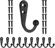10 Pieces Wall Mounted Delicate Small Hooks with Screws for Home Hanging