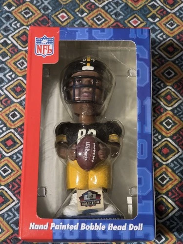 Steelers John Stallworth NFL Hand Painted Hall of Fame Bobblehead  Original Box