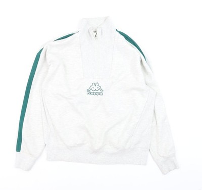 Sweatshirt Herren UK Größe XS Kappa Grau 1/4 Reißverschluss